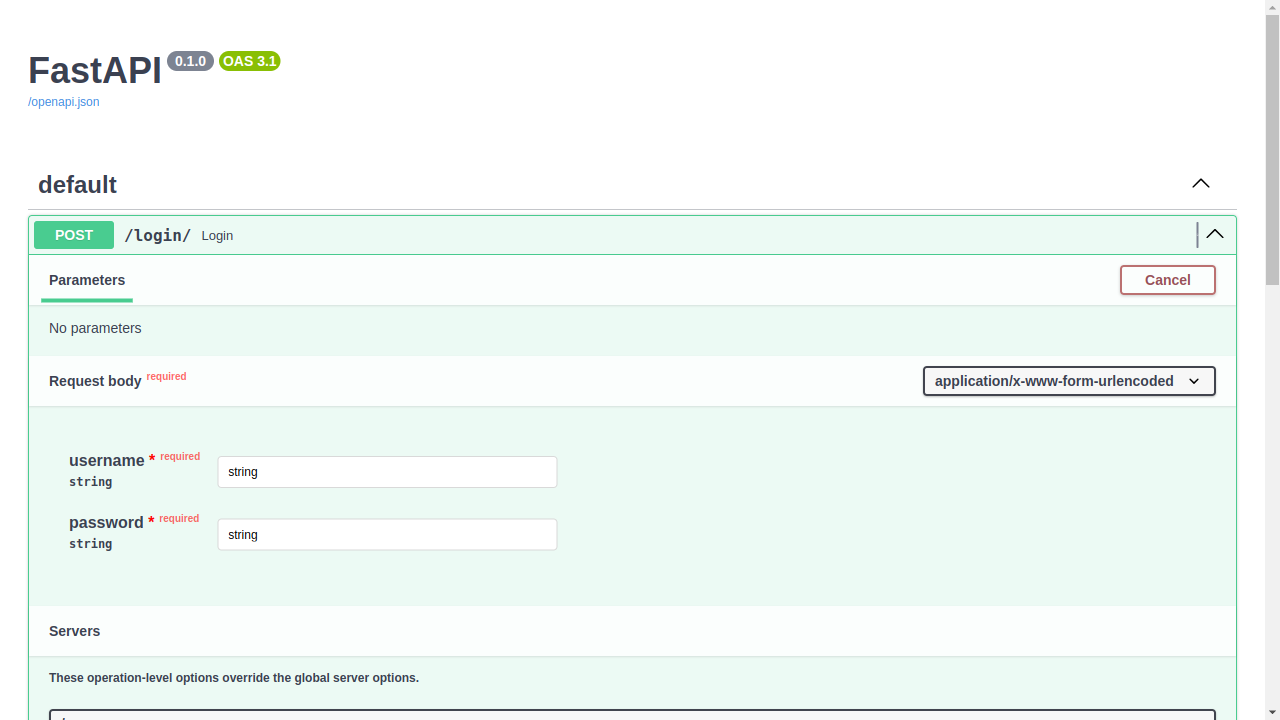 Form Models FastAPI Form Models FastAPI