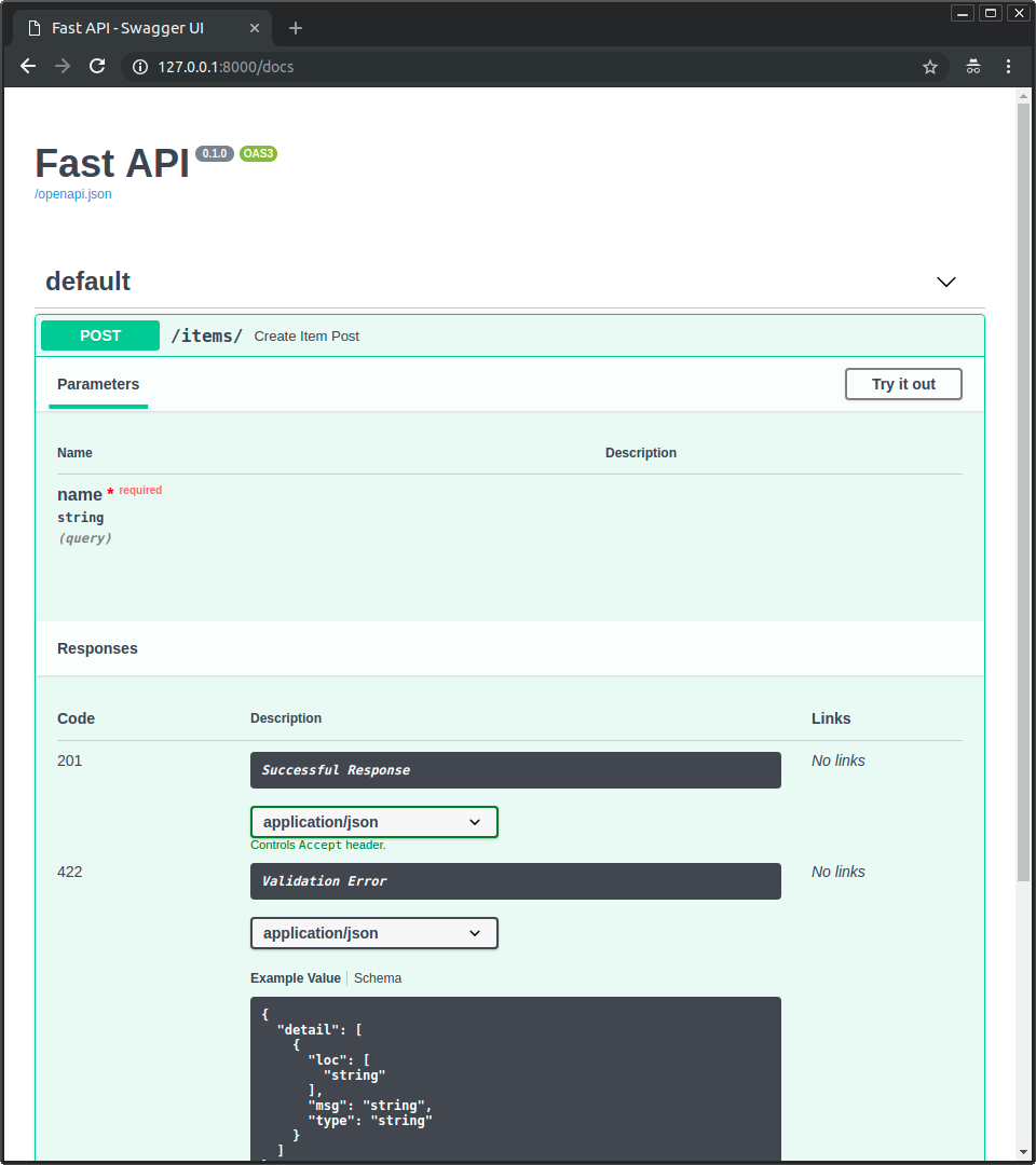 Response Status Code FastAPI